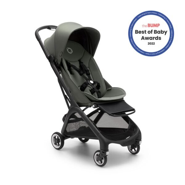 PV005046 Bugaboo Butterfly black chassis forest green fabrics forest green sun canopy x PV005046 01 award 2