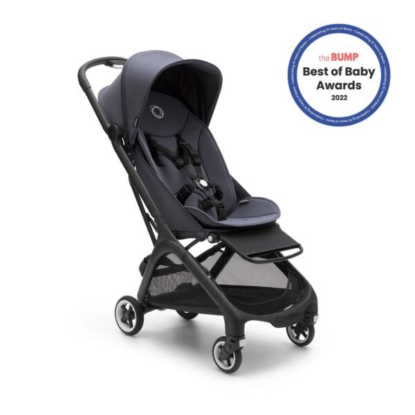 PV005061 Bugaboo Butterfly black chassis stormy blue fabrics stormy blue sun canopy x PV005061 01 award 2