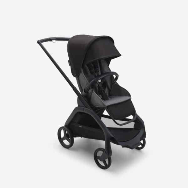 Bugaboo Seat Stroller black chassis grey melange fabrics midnight black sun canopy x PV006853 01 scaled